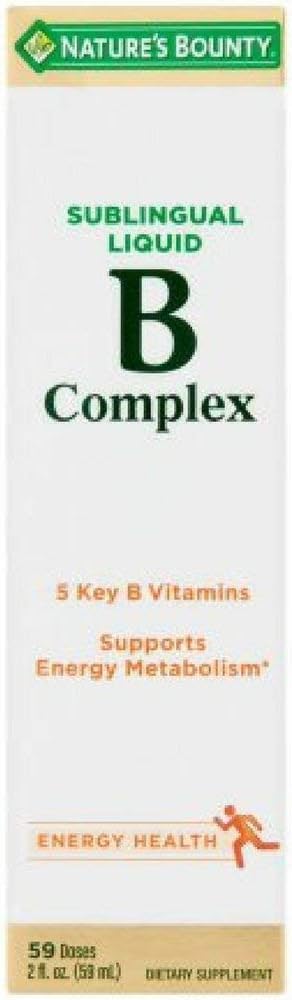 Nature 's Bounty Vitamin B Kompleks Sublingual Liquid 2 oz (Paket 3)