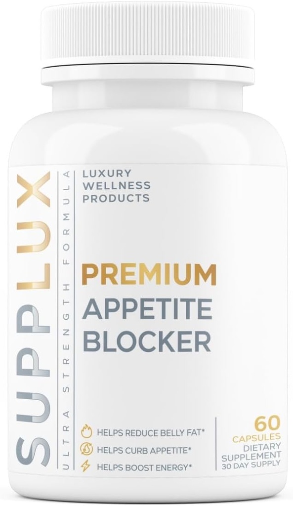Supplai Lux 124; PREMIUM Appetite Appressant Wight Los Pills for Women 124; Belly Fat Burner, Carb Blocker, Energy Booster, Metapolsim Mengaktifkan 124; Natural & Safe 3 Party Tested - 60 Capsules