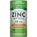 Nature 's Truth Zinc dengan Vitamin C 124; 50mg 124; 120 Softgels 14; Non-GMO & Gluten Free Suplemen