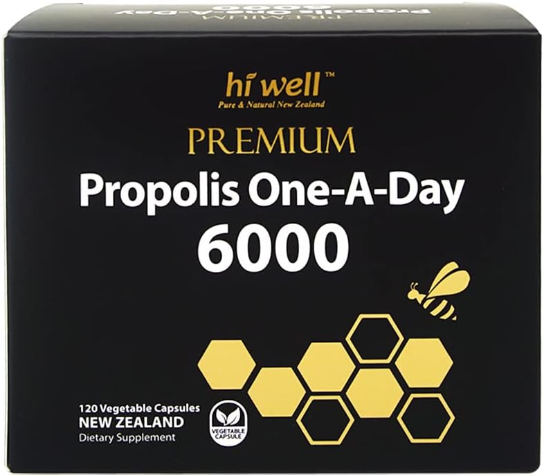 Hi Well Premium Propolis Satu Hari 6000 Flavonoid 120mg 120Capsules
