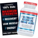Suplemen Amino Acids Ultimate untuk Pemotongan, Fasting & Workout, Semua 9 EAAS, 3000mg, 40% Leucine, 4: 1: 1 BCAA Rasio, Binder- Bebas dengan Coating Organik, Vegan, Keto, Non-GMO, 150 tablet