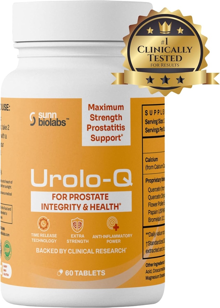 Urolo- Q Extra- Power Prostate Dukung untuk Chronic Prostatitis, CPPS Maximum Power Effective Proventive Health Support for Men - Advanced Time Rilis Formula dengan Added Pollen Extract...