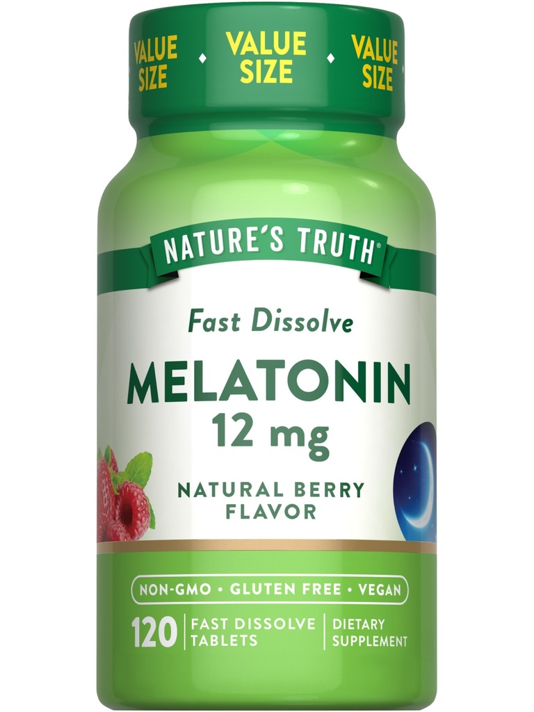 Nature 's Truth Melonatonin Tablet = 124; 12mg = 124; 120 Count 124;