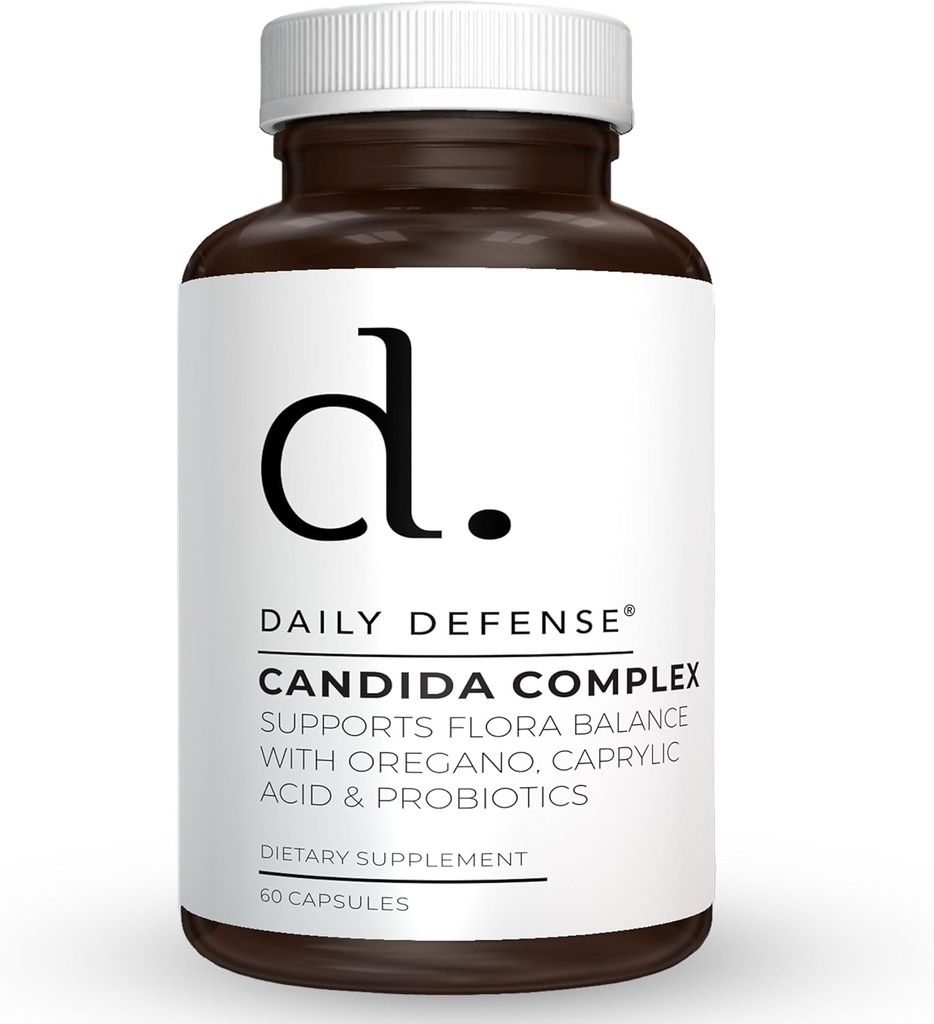 Candida Flush & Cleanse 60 Count Gut Dut Dukungan untuk Balanced Gut Flora dengan Oregano, Caprylic Acid, Provention, & Digetical Enzymes - Non GMO Dietary Supplemen