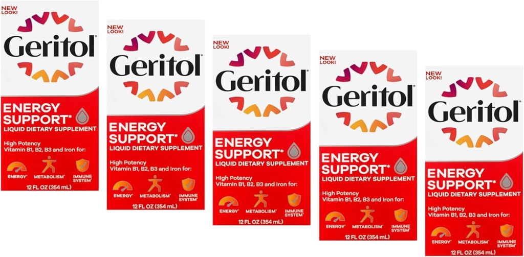 Tambahan Cairan Geritol, B- Vitamin & Besi 12 Fluid Ounce (Paket 5)