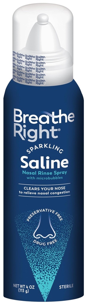 Bernapas Hak Sparkling Saline Nasal Rinse Spray - Effervescent, Drug-Free Relief dari Stuffy Nose