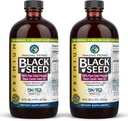 Amazing Herbs Premium Black Seed Oil - Gluten Free, Non GMO, Cold Menekan Nigella Sativa Aids in Digetical Health, Imune Dukungan, Fungsi Otak, Gabungan Mobilitas - 16 Fl Oz (Paket 2)