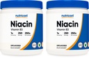 Nuttricost Niacin Vitamin B3 Powder 250G (2 Grams - 1G Per Serving (Scoop Included)