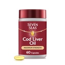 Tujuh Laut Cod Liver Minyak Ekstra Tinggi Kekuatan 60 Kapsul