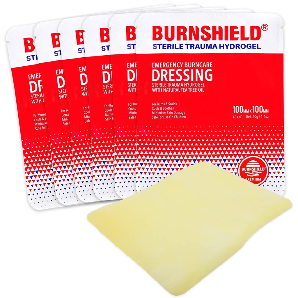 Burnshield 4 "X 4" Burn Dressing, Sterile - 6 Count