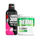 PROSUPPS L- Carnitine 3000 Stimulant Free Liquid Shots (31 Servings, Dragon Fruit) dan Thermo Fat Burning Thermogenic Powder (25 Pelayan, Spicy 'Rita) Bundle