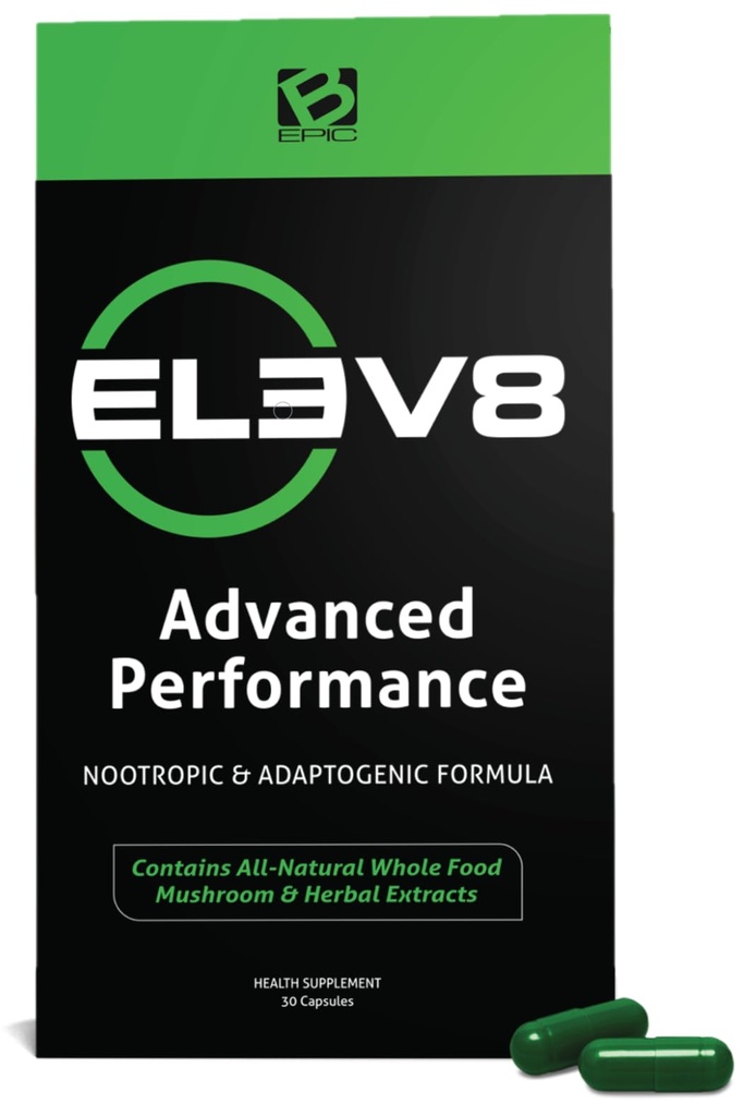 BEpic ELEV8 Advanced Performance Supplement - 30- Day Supply (30 Kapsul) A124; Buka Rahasia Obat Kuno untuk Kesehatan Optimal dan Functioning (Packaging May Vary)