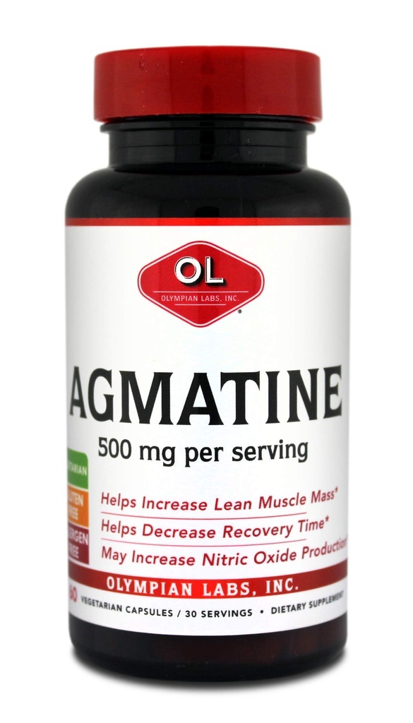 Lab Olymsian Agmatine 500 mg per Serving, 60 Vegetarian Capsules
