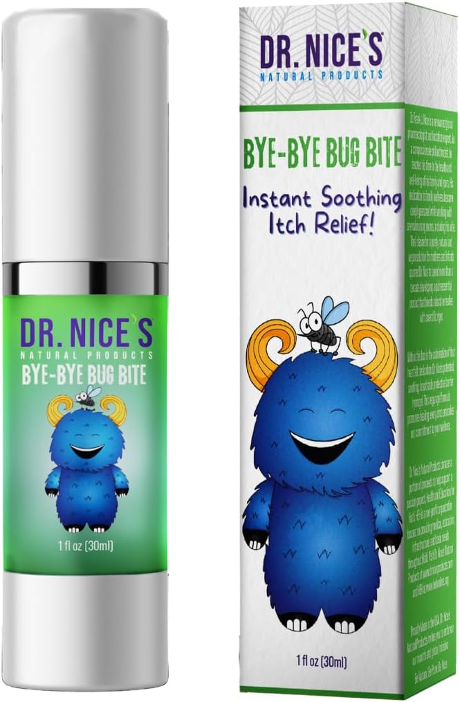 Dr. Nice 's ByeBye Bug Bite - Soothing Bug and Mosquito Bite Itch 124; All Natural 124; Kid Friendly Self Application 14; Hydrogel for Bites, Irranish, Skin Discomfort 124; Soothe Refresh Relax Cool (30 ML)