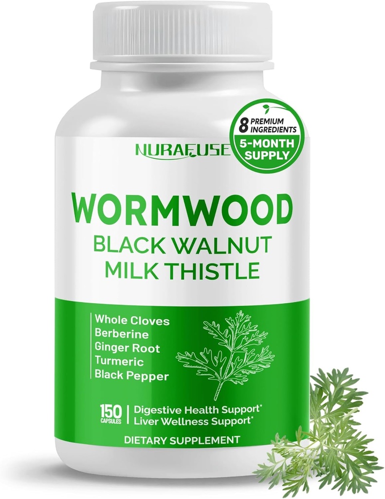 Wormwood Whole Cloves Milk Thistle with Other Herbs - Dukung Kesehatan Digetical, Wellness - Dibuat dan Diuji di Amerika Serikat