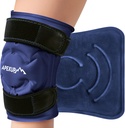 Pack Es APEXUP untuk Relief Pain Knee, Perban Berguna Ulang Besar Setelah Operasi, Paket Dingin Fleksibel Gel untuk Injuries, Relief Sakit untuk Kembali, Bahu, Elbow, Ankle dan Leg (Navy Blue, L, 1PK)