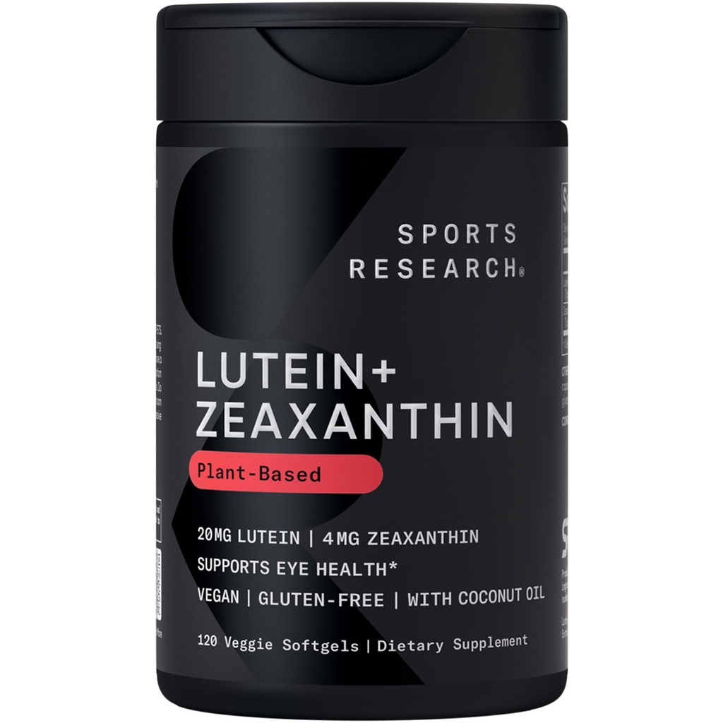 Penelitian Olahraga ® Lutein dan Kasules Nonxanthin - Dukungan Kesehatan Mata Dibuat dengan Lute- Gen ® dan Organic Coconut Oil - Vegan Friendly & Non- GMO Diverifikasi - 120 Veggie Softgels