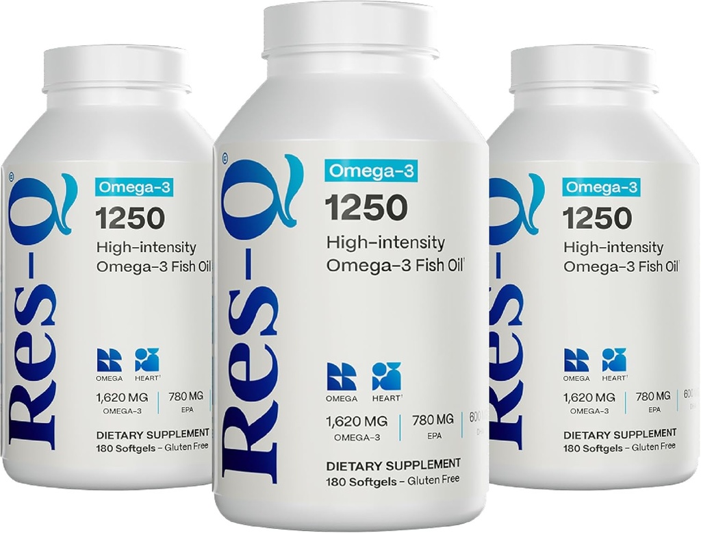 Res- Q 1250 Omega- 3 Fish Oil Capsules 3 - Pack