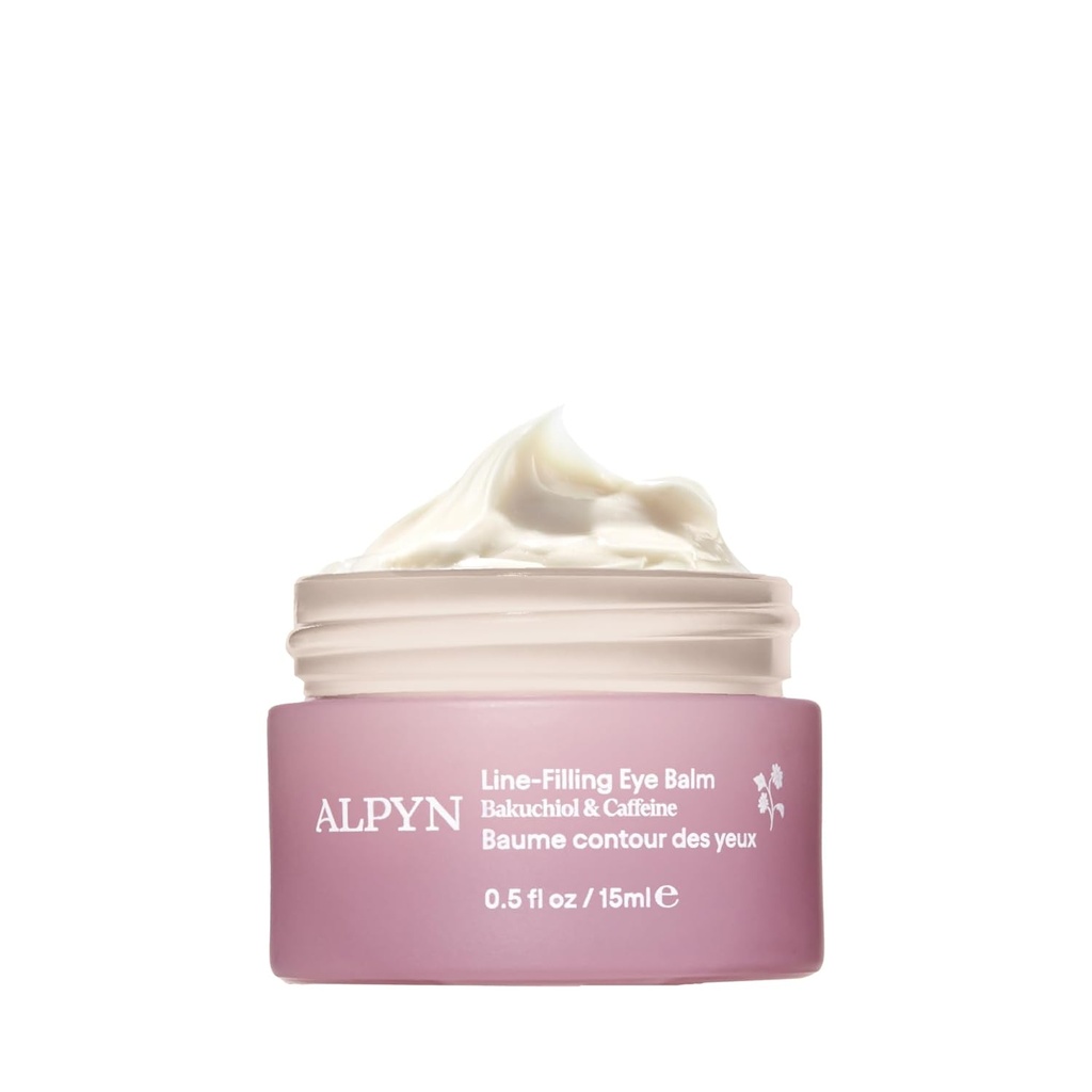 Alpyn Line- Filling Eye Balm dengan Bakuchiol & Caffeine, Mengurangi Tampilan Fine Lines & Wrinkles, meminimalkan Penampilan Puffiness & Target Lingkaran Gelap, 0.5 oz / 14 ml