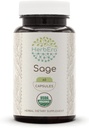 HerbEra Sage 60 Capsules, 500 mg, USDA Organik Sage (Salvia officinalis) Dry Leaf (60 Capsules)