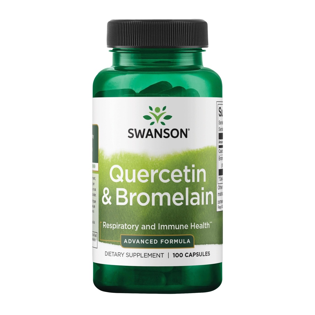 Swanson Quercetin & Bromelain - Propinal Respiratory Health Support (250mg Quercetin / 78mg Bromelain)
