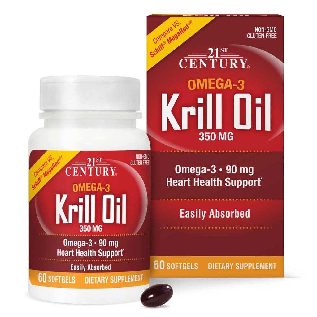 21 Century Krill Oil 300 mg Softgels, 60 Count