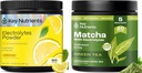 KEY NUTRIENTS Deal Bundle - Limun Elektrolytes Powder (90 Servings) + Matcha Powder dengan Electroltes for Hidration and Energy (20 Pelayan)