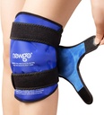Paket Es NEWGO untuk Injuries Knee Bisa dipakai kembali, Paket Es Knee Lipat Sekitar Entire Knee untuk Pengembalian Pengembalian Operasi, Bungkus Dingin Gel untuk Air Mata Meniscus, ACL, Perbukaan Pain Biru