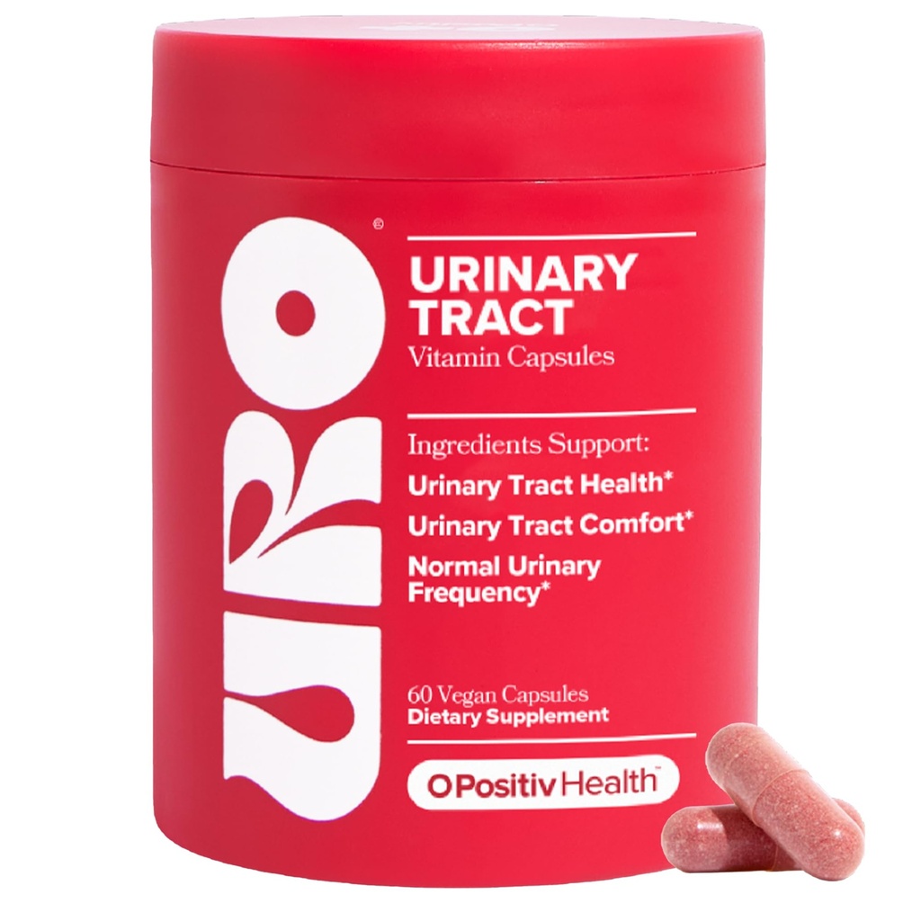 O Positiv Urinary Trakte Health Supplement for Women, 60 Count (Pack of 1) - Vitamin Pendukung Lumpur dengan Pacran Ekstrak Cranberry Lengkap, D- Mannose, & Vitamin C - Vegan & Gluten- Free