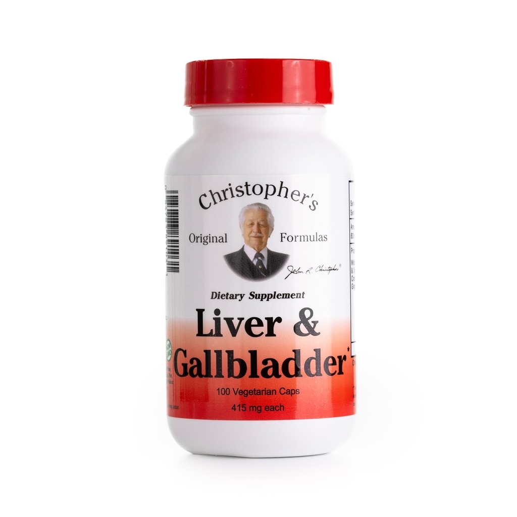 Christopher 's Original Formulas Liver & Gallkandung kemih Formula Capsules - Suplemen kandung empedu dengan Enzymes Digeptical & Natural Herbs