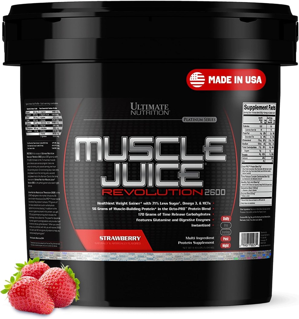 Suplemen Nutlective Muscle Juice 2600 Revolution, Weight Gain Drink Mix