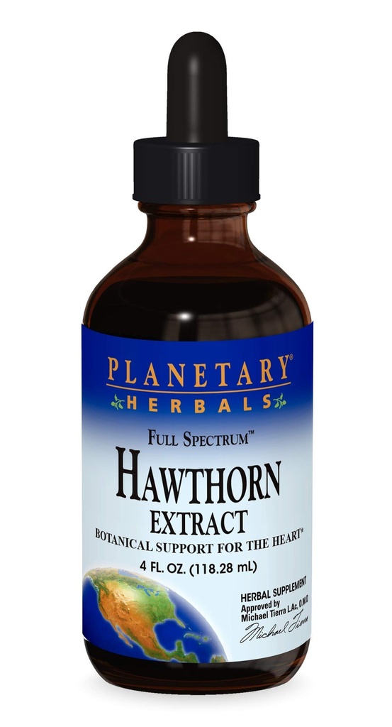 Planetary Herbals Full Spectrum Hawthorn Liquid Extract Suplement, 4 Fluid Ounce