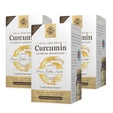Solgar Curcumin Spectrum Penuh - 60 LiCaps, Paket 3 - Penyerangan Superior - Otak, Gabungan & Imune Kesehatan