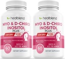 Myo & D-Chiro Inositol Plus Supplement Blend, Hormonal Saldo, Healthy Ovulasi & Overall Wellness Dukungan untuk Perempuan, Fertility dan Pregnancy Kesehatan (2 Pack)