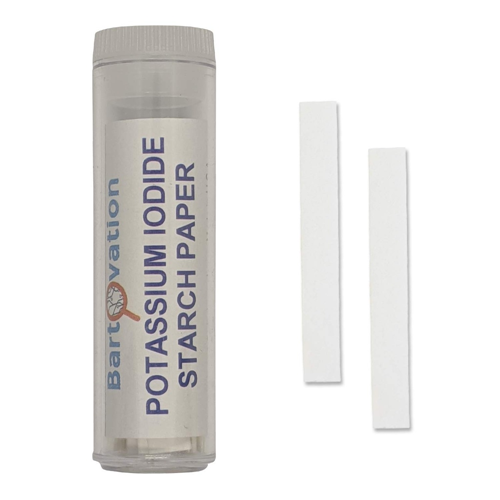 Potassium Iodide Starch Oxidizer Kertas [Vial of 100 Strips] untuk Klorine, Iodin dan Peroksida Deteksi - Tidak untuk pengujian Tubuh