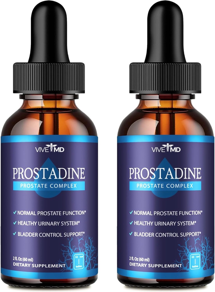 Vive MD Prostadine Drops for Prostate Health, Bladder Urinating Issues - Prostadine Official Drop Formula untuk Kekuatan Ekstra dengan Pomeat Review (Paket 2)