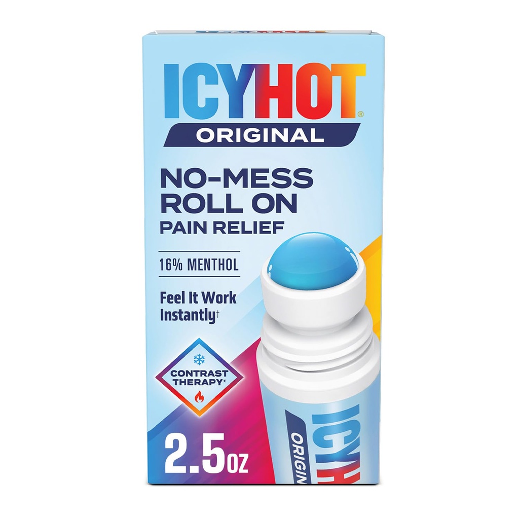 Icy Hot Original Obat Relief Pain Liquid with No Mess Applicator, 2,5 Fluid Ounces