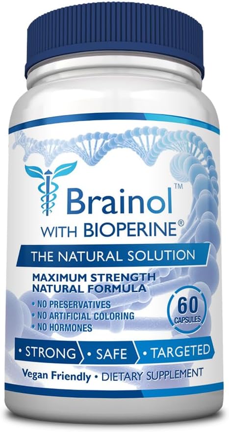 Fungavir Brainol - Targeted Brain Supplement - B Vitamin, Magnesium, Acids Amino, St John 's Welt, Phoshatidyserine, Ginkgo Bilbia - Vegan - Friendly - 60 Capsules - 1 Bulan Supply