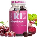 Bit Root Gummies with Grape Seed Extract Energy Suplemen Energi I Sugar Nitric Oxide Suplemen Pria & Women I Overall Health & Blood Support I 60 Gummies - Cherry Flavor