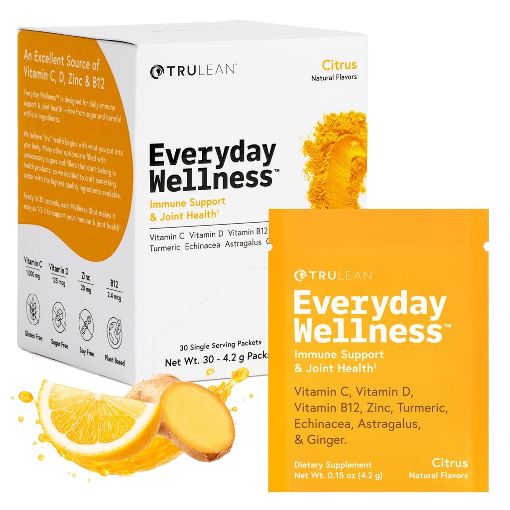 Bubuk Shing-Turmeric, Ginger, Vitamin C, Imunity & Imune Support Suplemen - Tidak Ada Ingreasi Articial, Tidak Gula & Gluten Bebas - 30 Paket Citrus Flavor