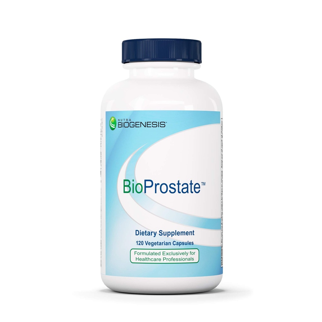 Nutra BioGenesis BioProstate - Saw Palmetto for Men, Prostate Health Suplemen untuk Men, Urmination Flow Dukungan dengan Benih Pumpkin, Nettle & Pygeum - 120 Vegan Capsules