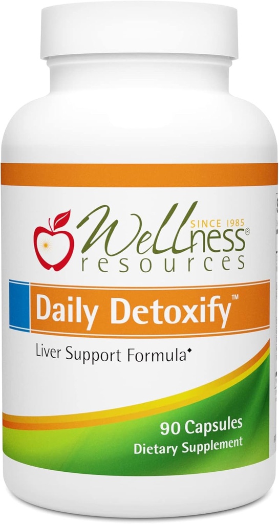 Sumber Daya Wellness Daily Detoksifikasi dengan Silymarin, Dandelion, RA Lipoic Acid, NAC, Chlorella dan More for Liver Dupport and Comprehensive Detoksifikasi (90 Capsules)