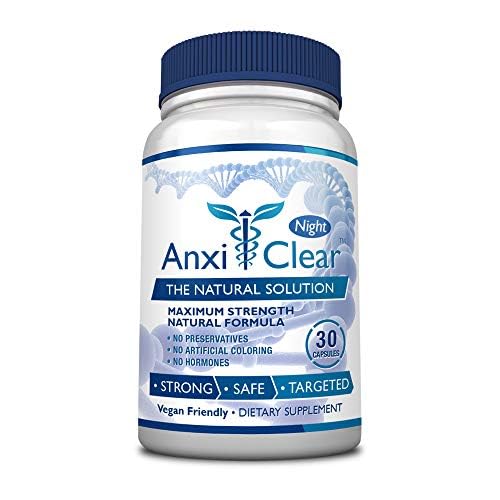 Consumer Health AnxiClear Night - Boosts Mood, Calms the Mind, Elevates Serotonin Levels - 5- HTP, L-thianine - 30 Capsules - Made in USA