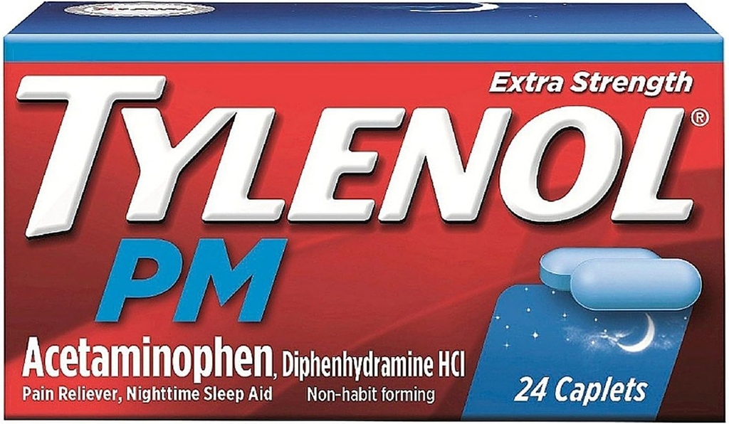 Tylenol Pm ES Caplet 24ct Ukuran 24ct