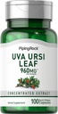 Piping Rock Uva Ursi Capsules 124; 960mg 124; 100 Pil 12.4; Herb Extract Suplement; Non-GMO, Gluten Free