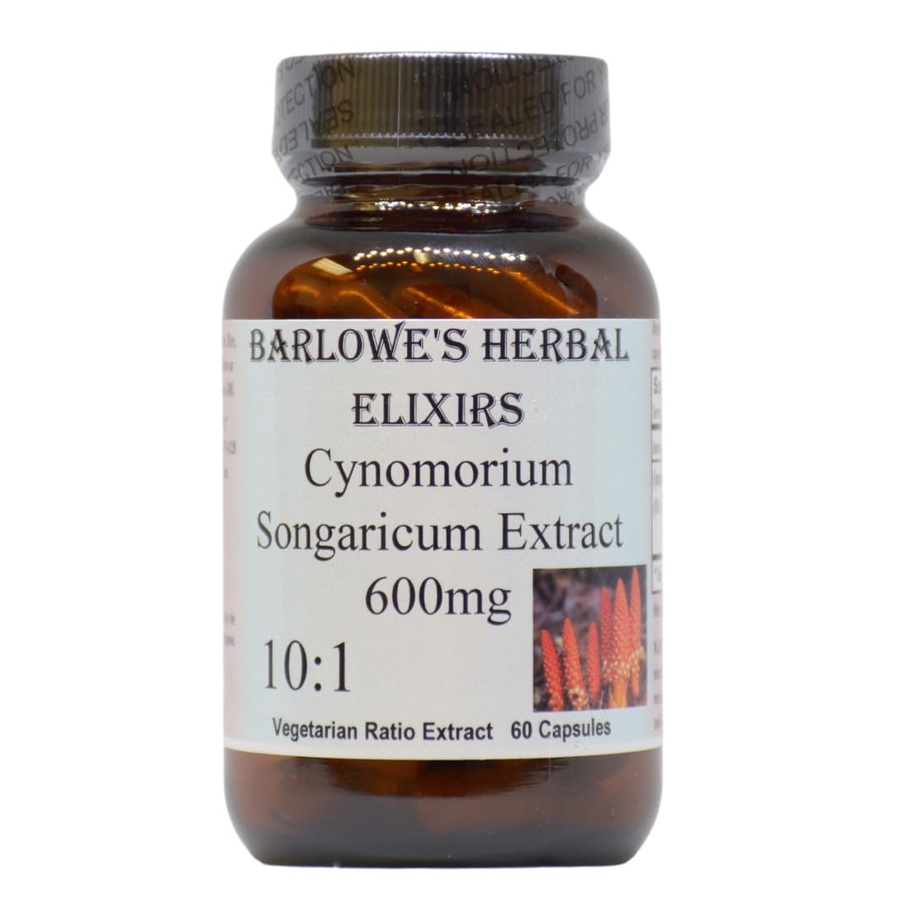 Cynomorium Songaricum Extract 10: 1 14; 600mg Per Capsule 12.4; Herbal Suplement for Stamina, Vitalitas & Wellness 124; 60 Vegan Capsules 124; Stearate - Free, Glass Bottled