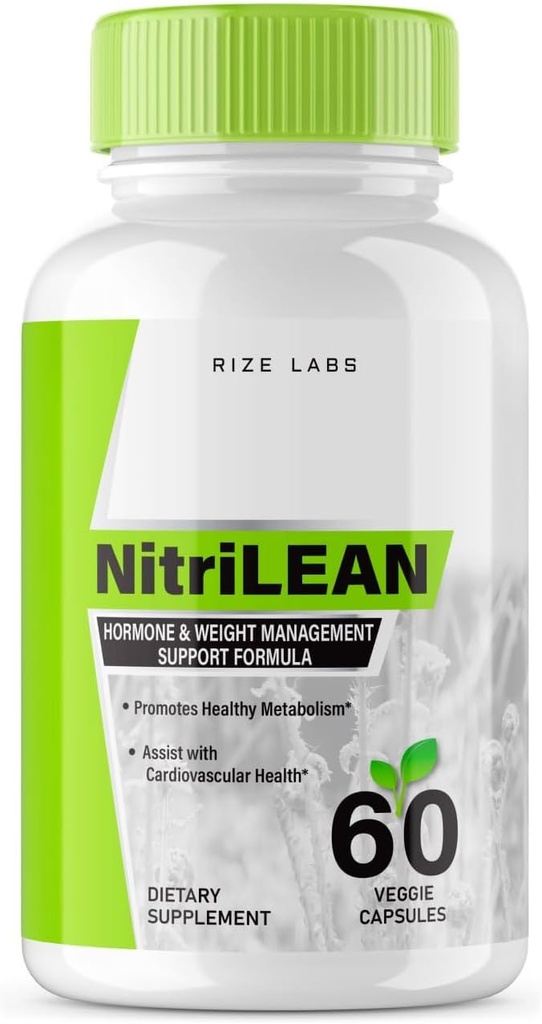 Rize lab Nitrilean Weight Loss Suplement, Capsules for Total Body Wellness and a Healthy Lifestyle, Pills for Leaner Physique, All- Natural Capsules (60 Capsules)
