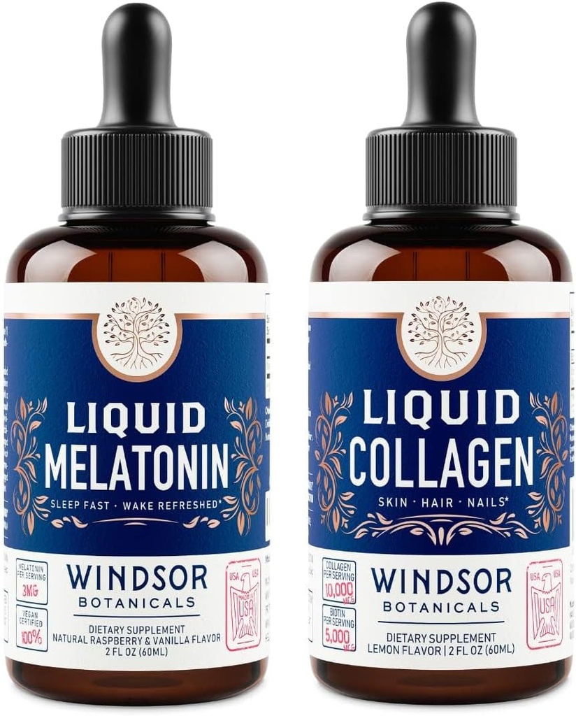 WINDSOR BOTANICALS Melonalin dan Collagen Liquid Rest and Receptionation Skin Bundle