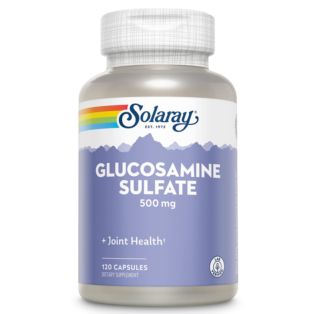 Glucosamin SOLARAY Sulfate 500 mg 124; Healthy Joint Flexsibility & Resistance Dukungan (60 Serv, 120 CT)
