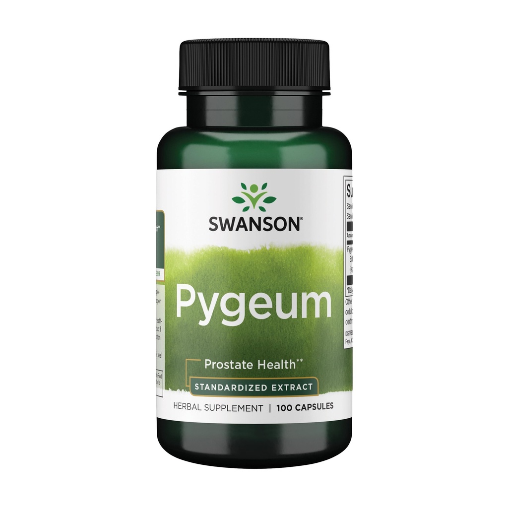 Swanson Pygeum - Herbal Tambahan Pria Prostat Kesehatan, Bladder, dan Dukungan Kesehatan Trakta Uriner - Mens Suplemen Kesehatan - (100 Kasules, 125mg Masing-masing)